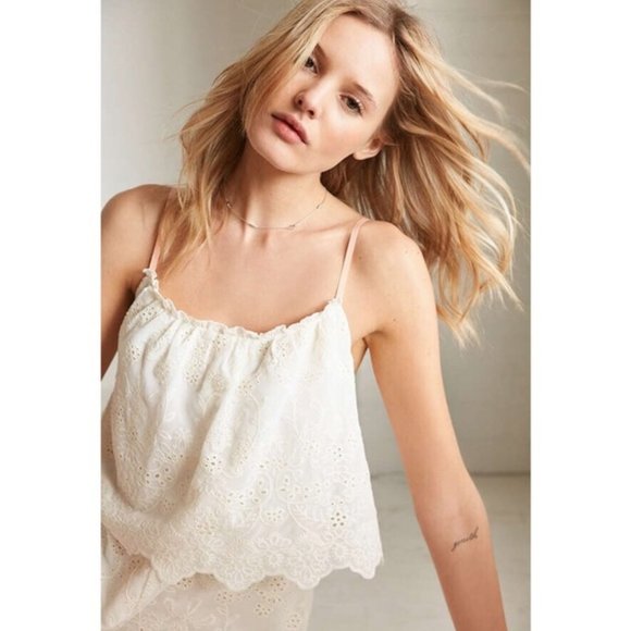 UO Kimchi Blue Lemonade Eyelet Romper M - Picture 5 of 5